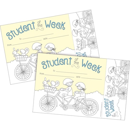 Barker Creek Color Me! Student of the Week Awards & Bookmarks Set, 60/Set 4149